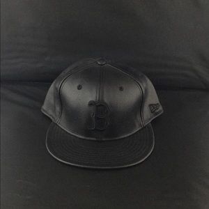 New Era Leather Boston Red Sox Fitted